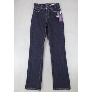 NYDJ Womens Jeans Lift Tuck Boot Cut Denim Dark Wash Stretch 0‎ New USA Made